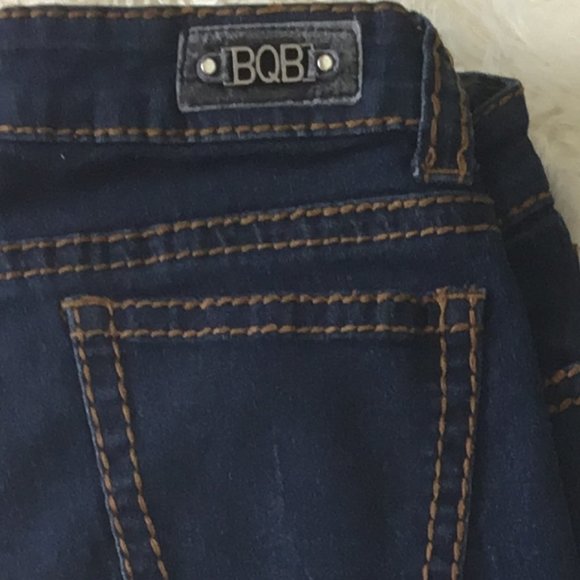 B.O.B Jeans Bob Womens Skinny Jeans Denim Low Rise Metal Logo